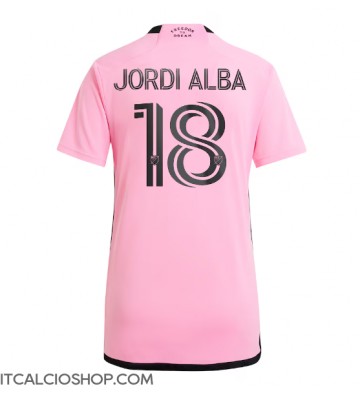 Inter Miami Jordi Alba #18 Prima Maglia Femmina 2024-25 Manica Corta